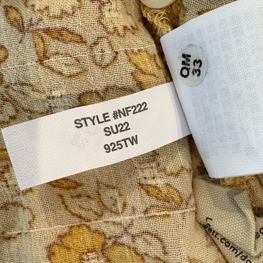 Madewell Hilltop Shirt in Piccola Floral French Vanilla Size Medium - Picture 12 of 14